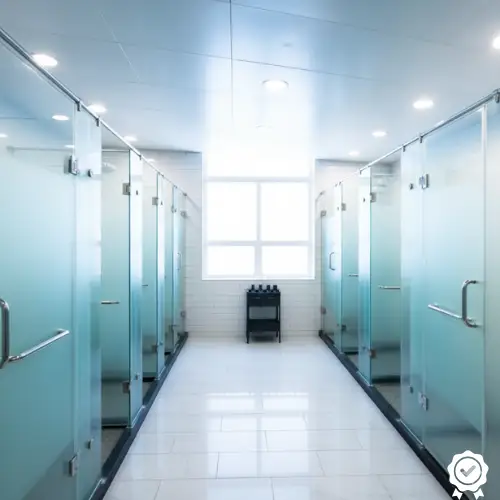 Mamparas de vidrio templado para oficinas en Hidalgo.